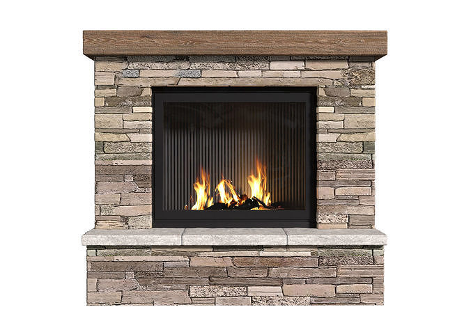 Rustic Farmhouse Fireplace Country style 3D model | CGTrader