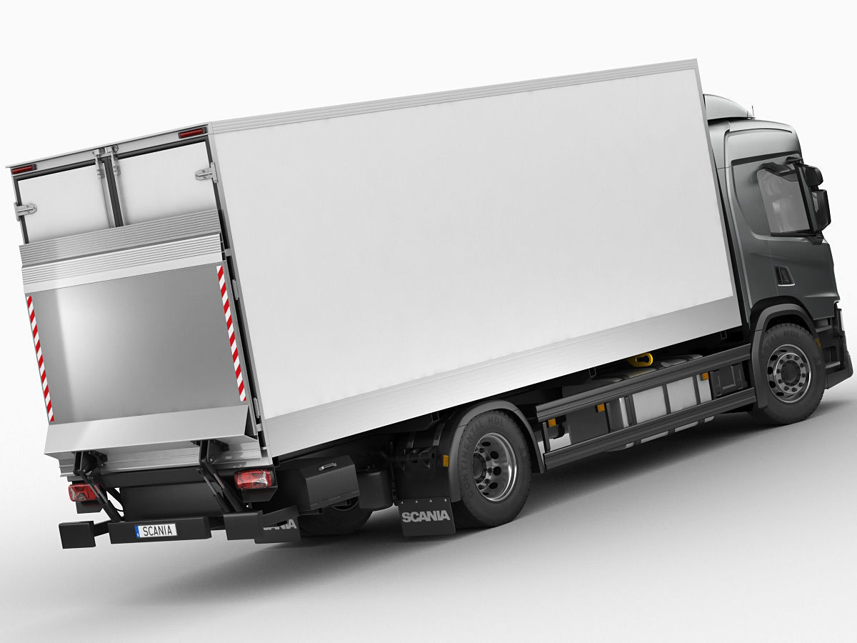 Box rigid truck P-series 2018 3D model | CGTrader
