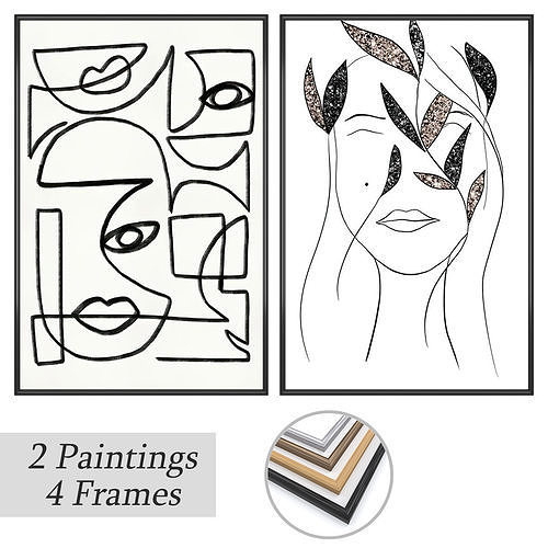 Wall Art Set 3927 3D model CGTrader