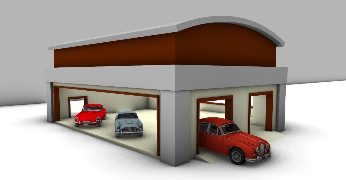 Diorama Garage Diecast Garage 1 64 scale 3D model 3D printable CGTrader