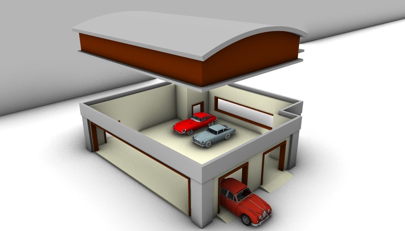 Diorama Garage Diecast Garage 1 64 scale 3D model 3D printable CGTrader