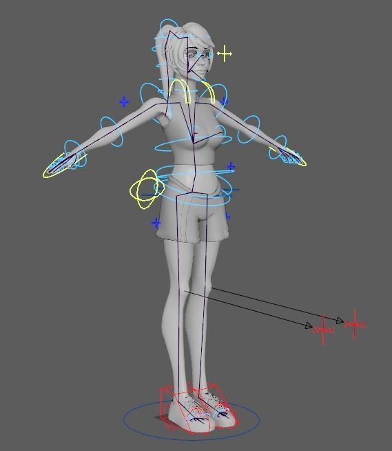 3d Modal Rigs lana rig free VR / AR / low-poly 3D model rigged | CGTrader