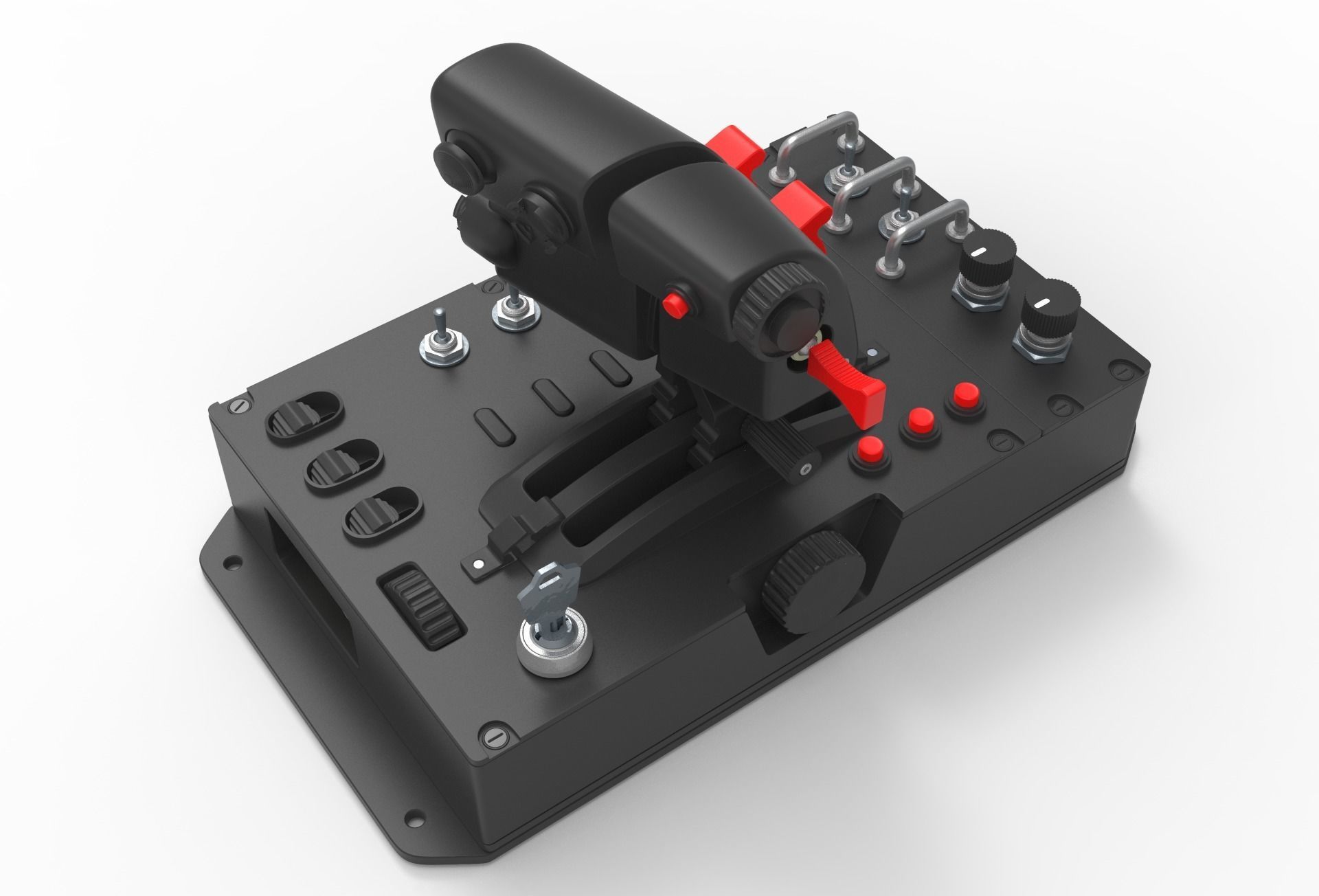 Aircraft control joystick 3D model CGTrader