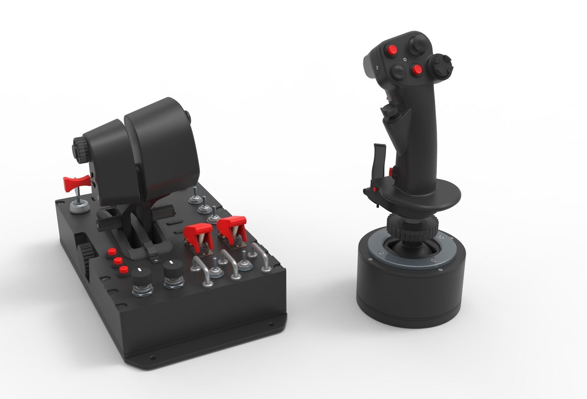 Aircraft control joystick 3D model | CGTrader