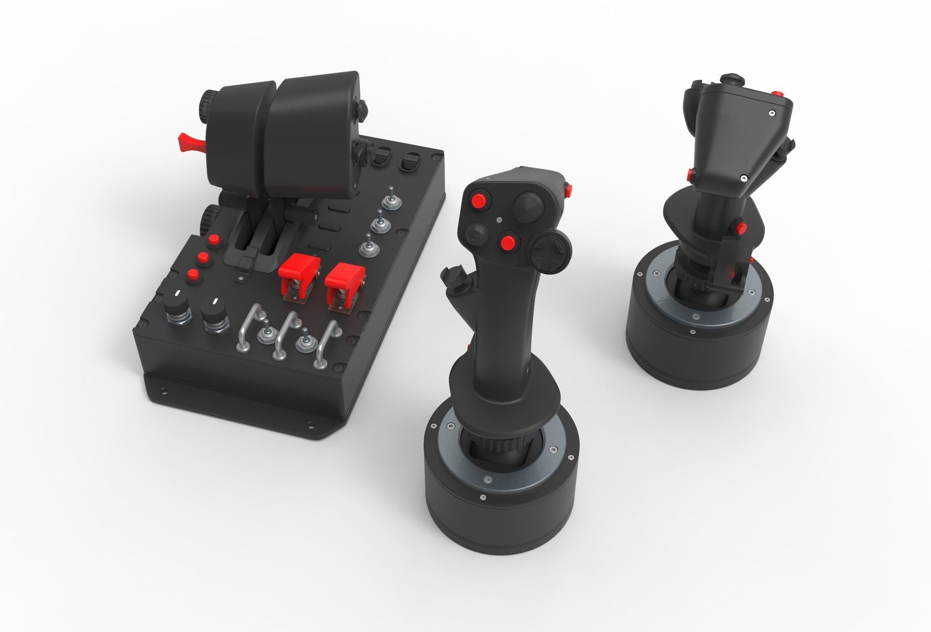 Aircraft control joystick 3D model CGTrader