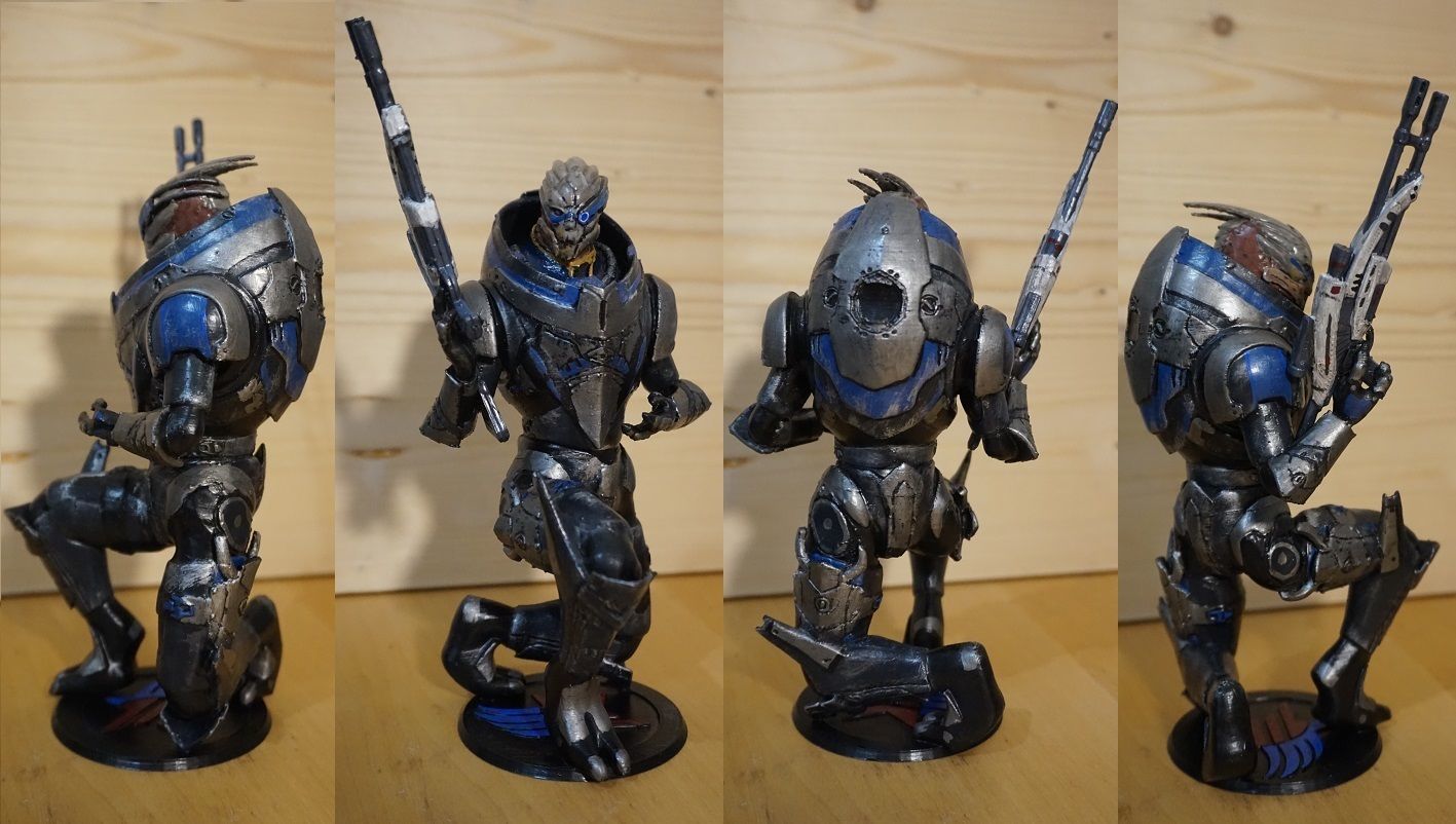 Mass Effect Garrus Vakarian Statue 3D model 3D printable | CGTrader