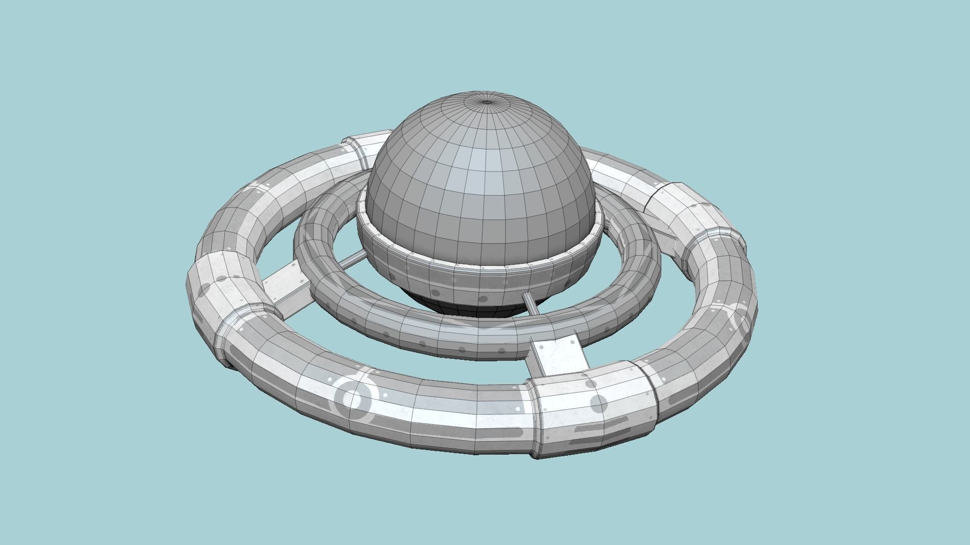 3D model Alien Spaceship UFO E01 Steel - Sci Fi Spacecraft Design VR ...