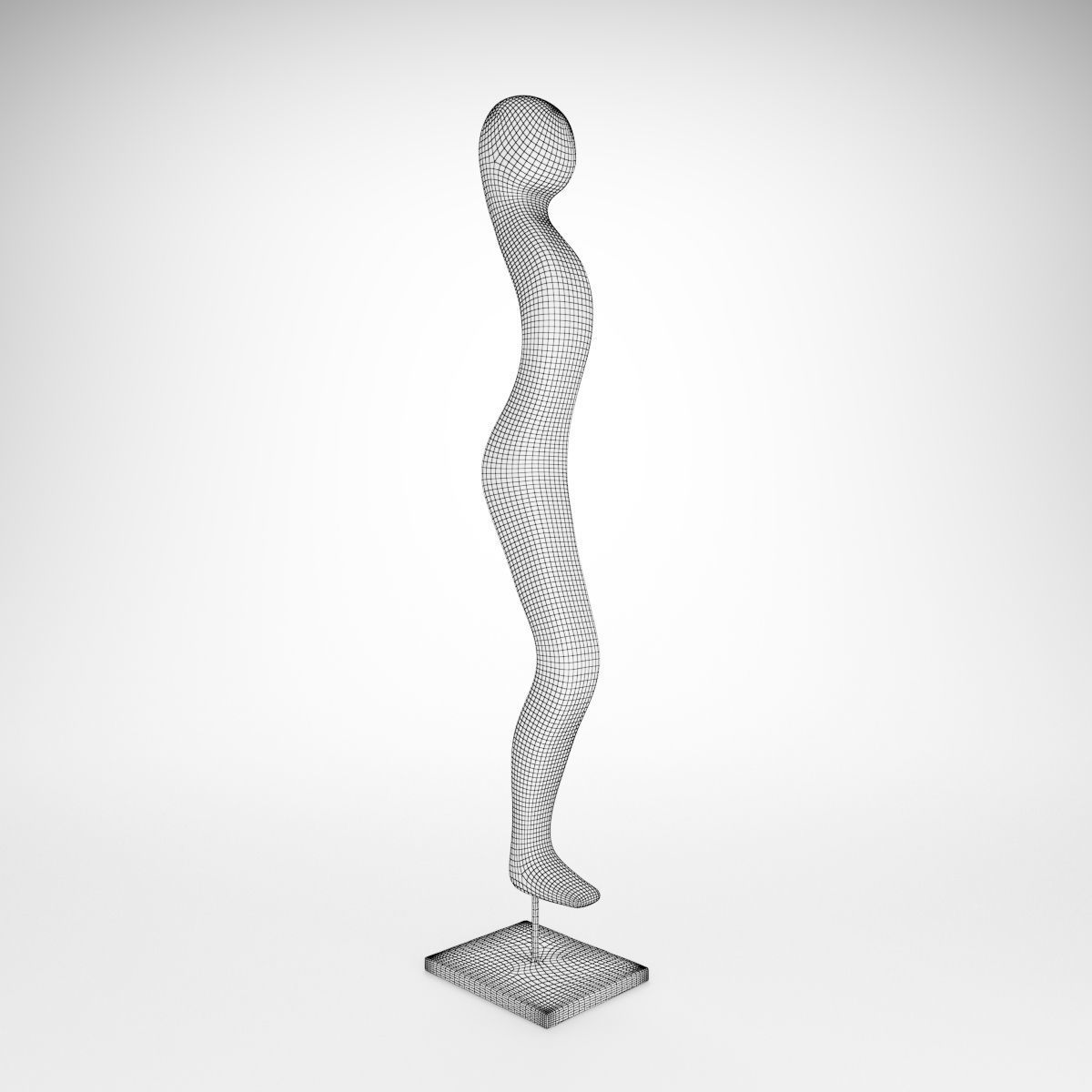 Abstract woman body sculpture real size 3D model CGTrader