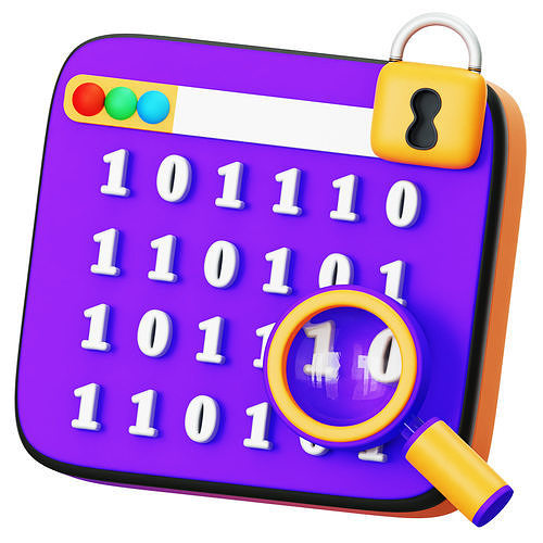 Data Encryption 3D Icon