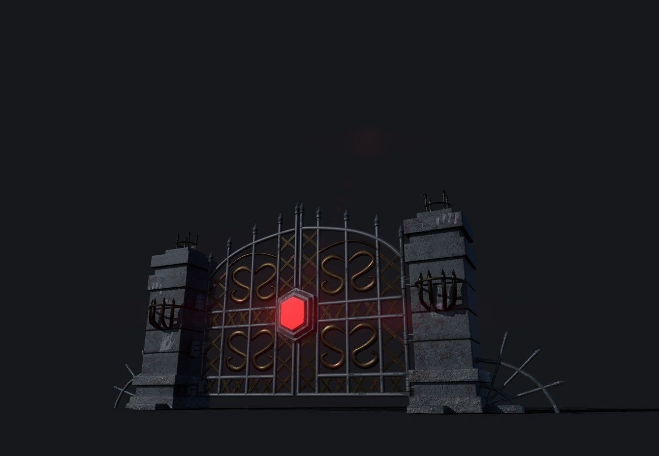 Horror 3D Gate 3D model | CGTrader