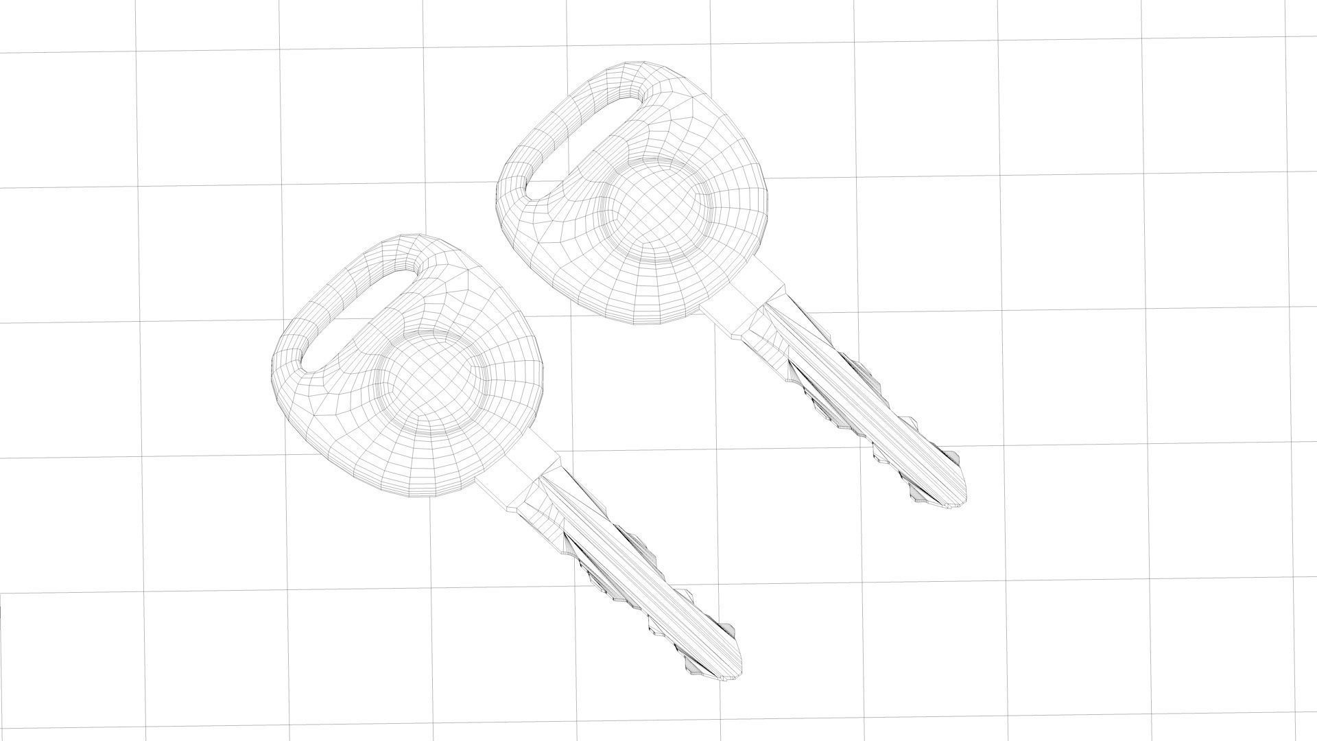 car key door key 3D model CGTrader