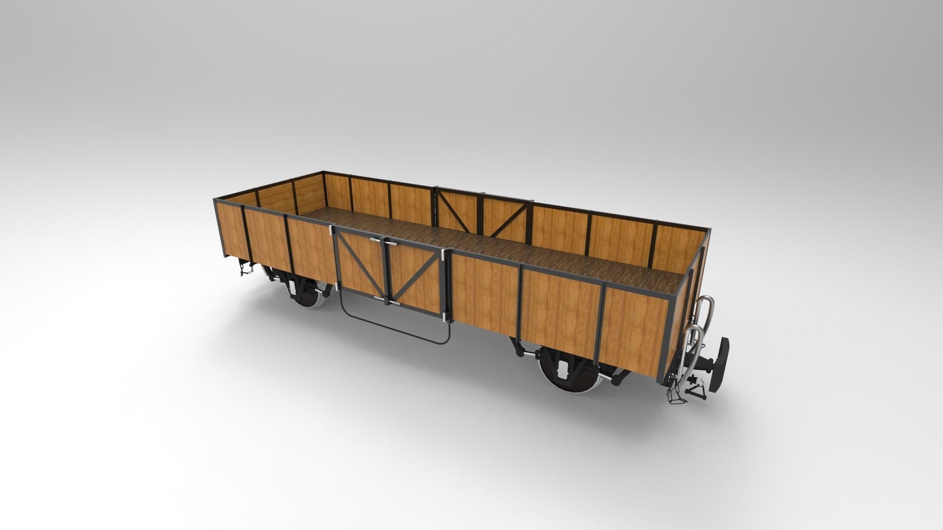 cargo train 3D model CGTrader