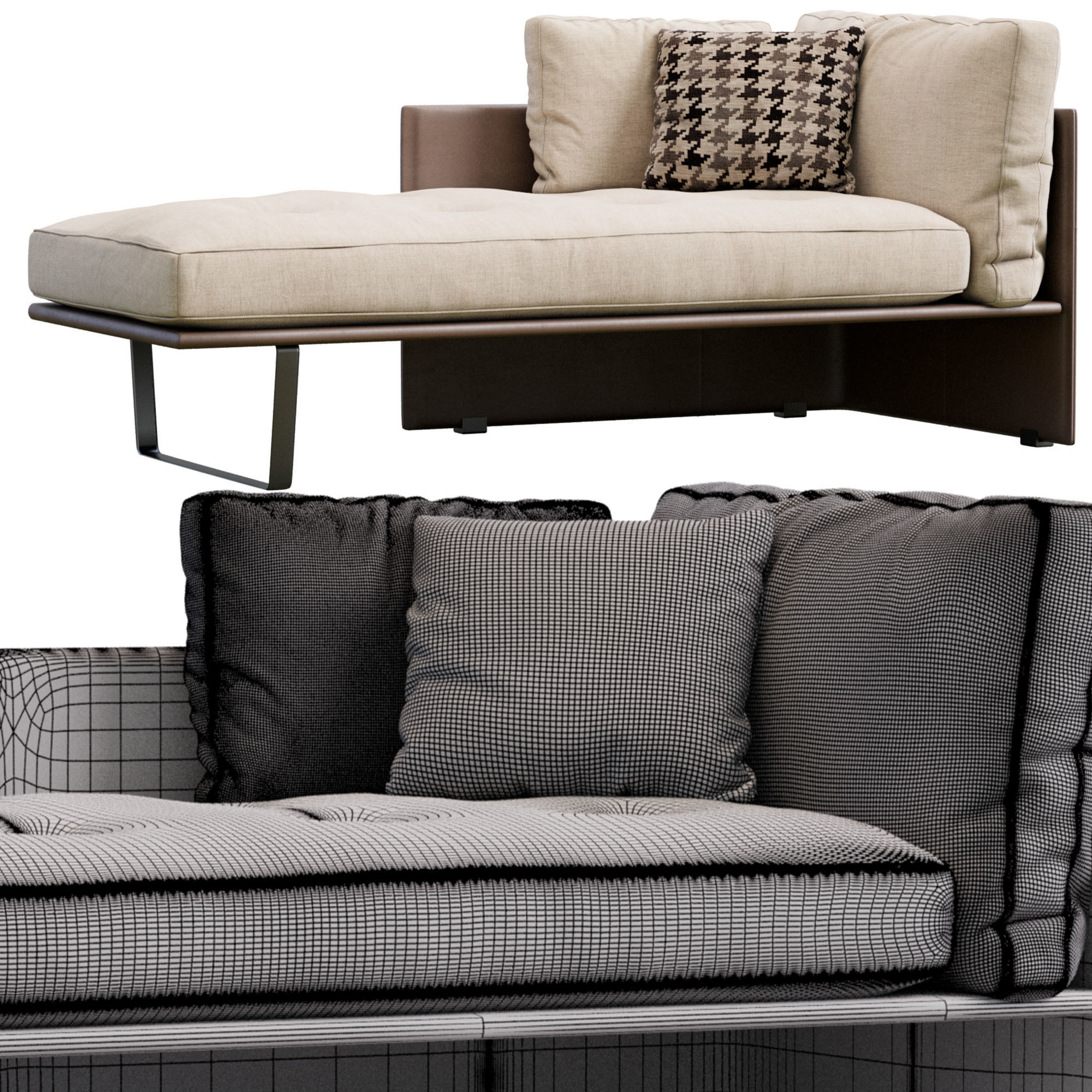 Luggage Chaise Longue By Minotti 3D model CGTrader