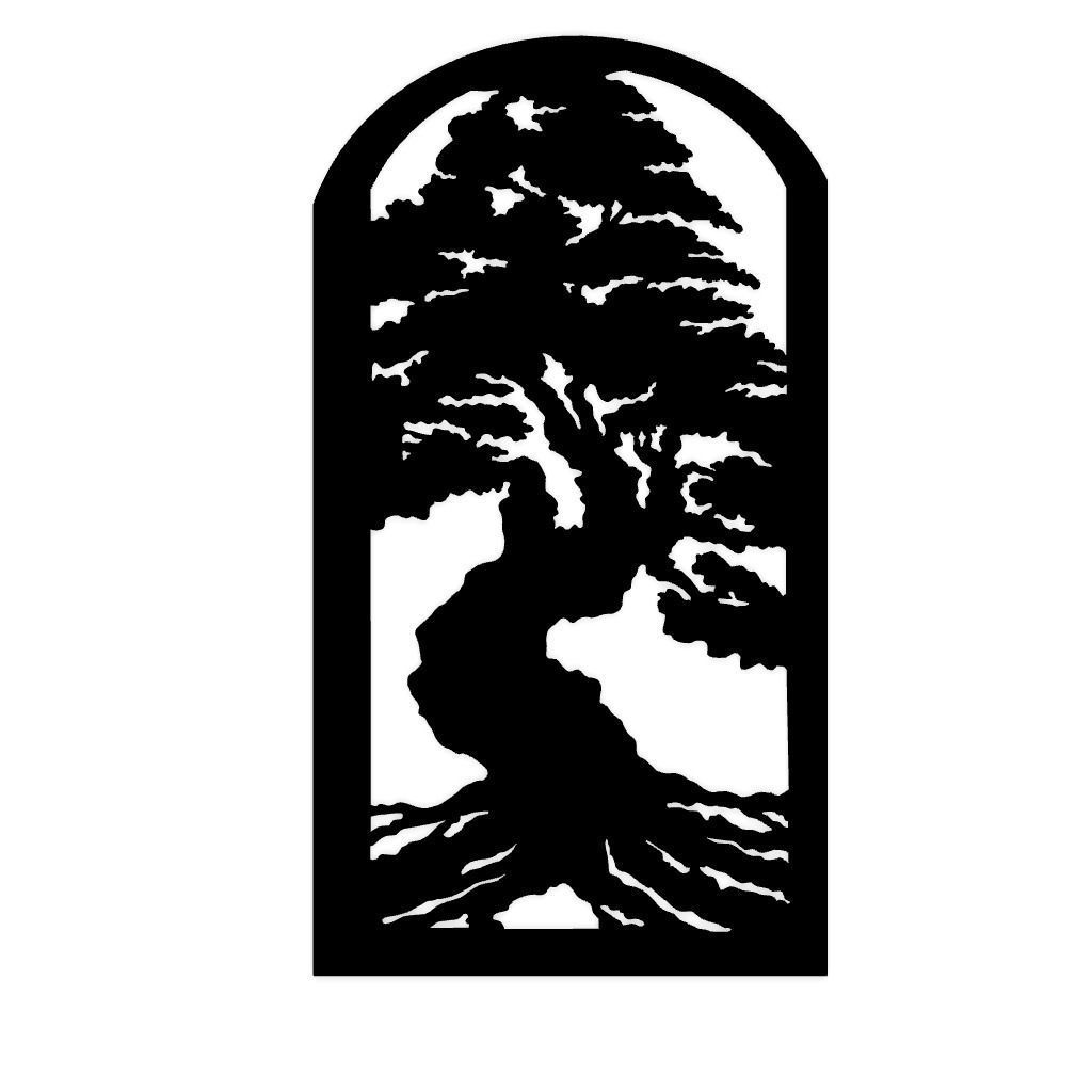 Pattern Tree Panel 2D Art 3D model 3D printable | CGTrader