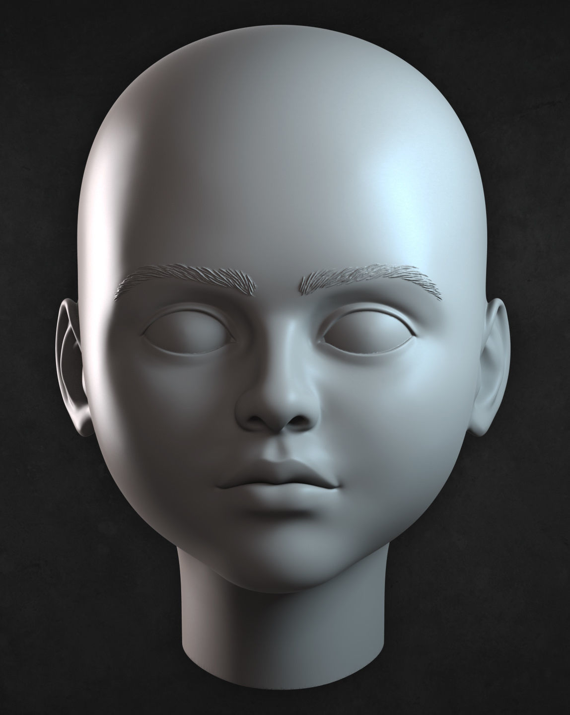 M3gan doll head 3D model 3D printable CGTrader