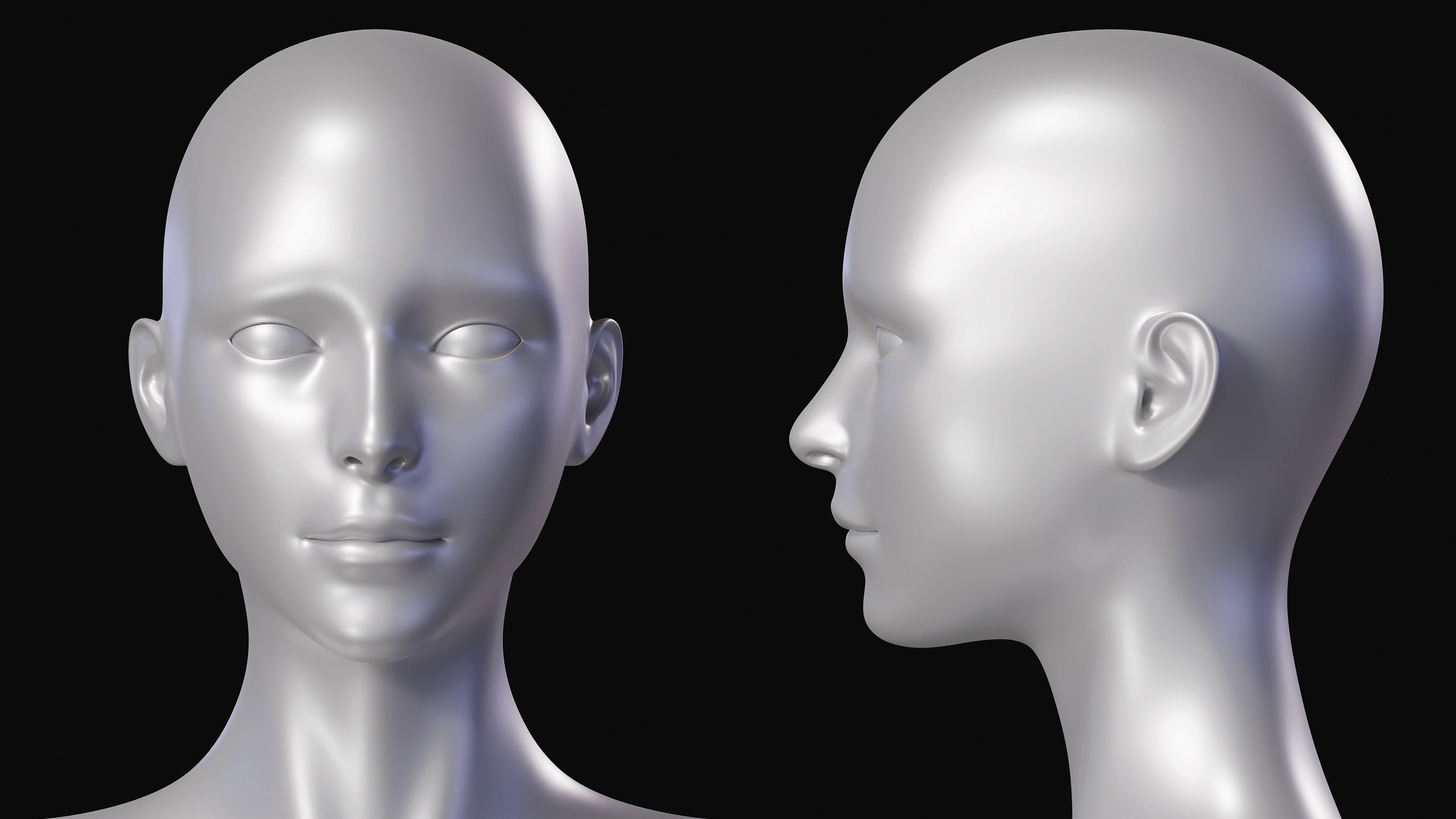 3D model Realistic Female Body Base Mesh VR / AR / lowpoly CGTrader