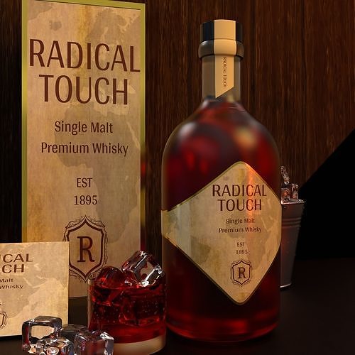 3D model Whisky Hard Liquor Bottle 3D model VR / AR / lowpoly CGTrader