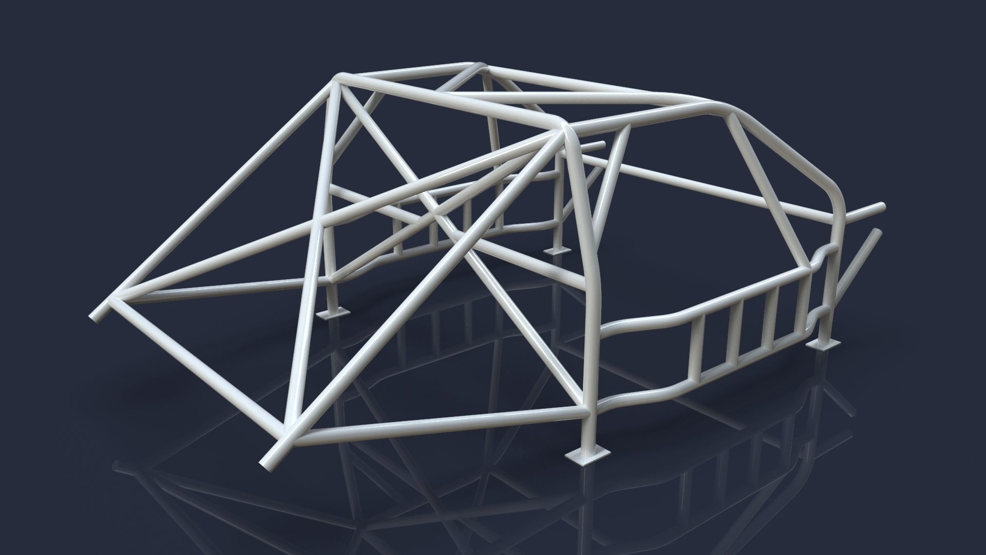 Roll cage V2 nascar style 3D model CGTrader