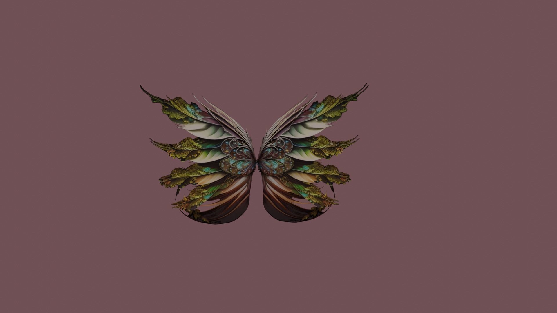 3D model Fantasy wings in 15 versions rigged and animated VR / AR / low ...