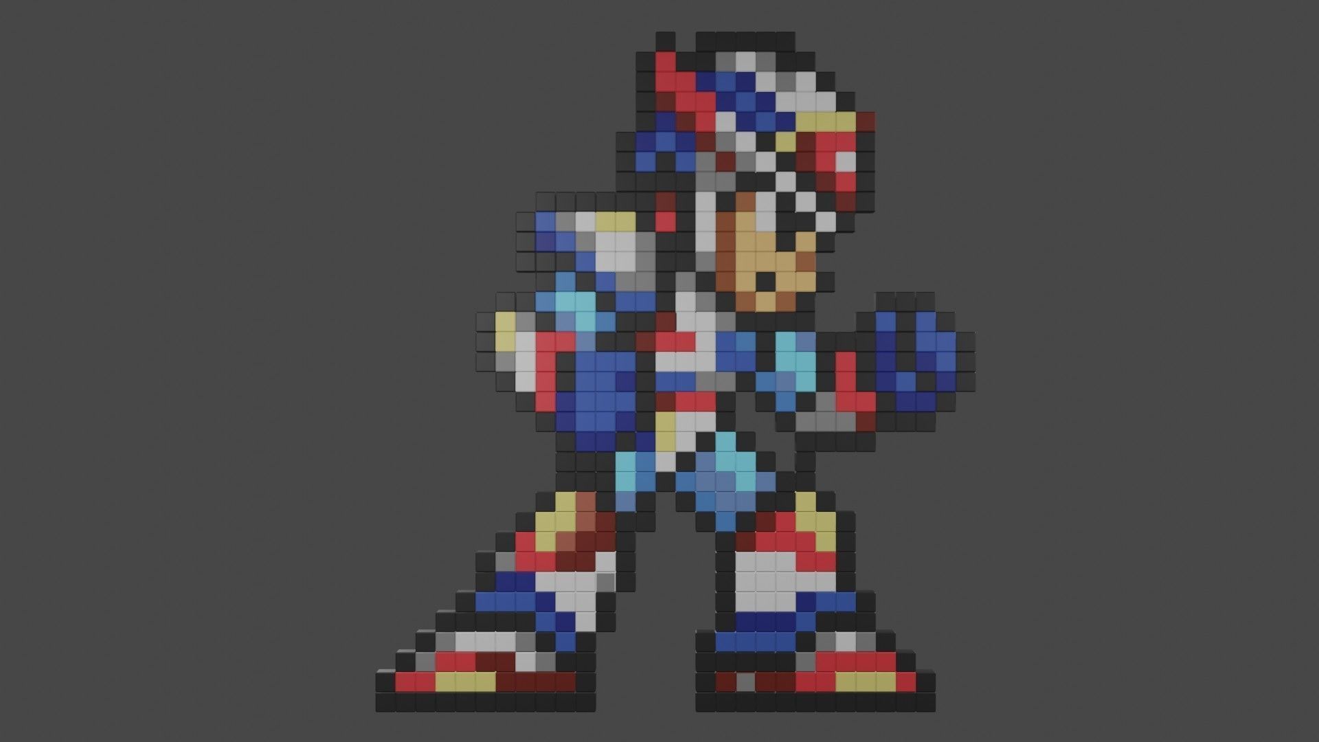Rockman X Max Armor 8 bit 3D model 3D printable | CGTrader