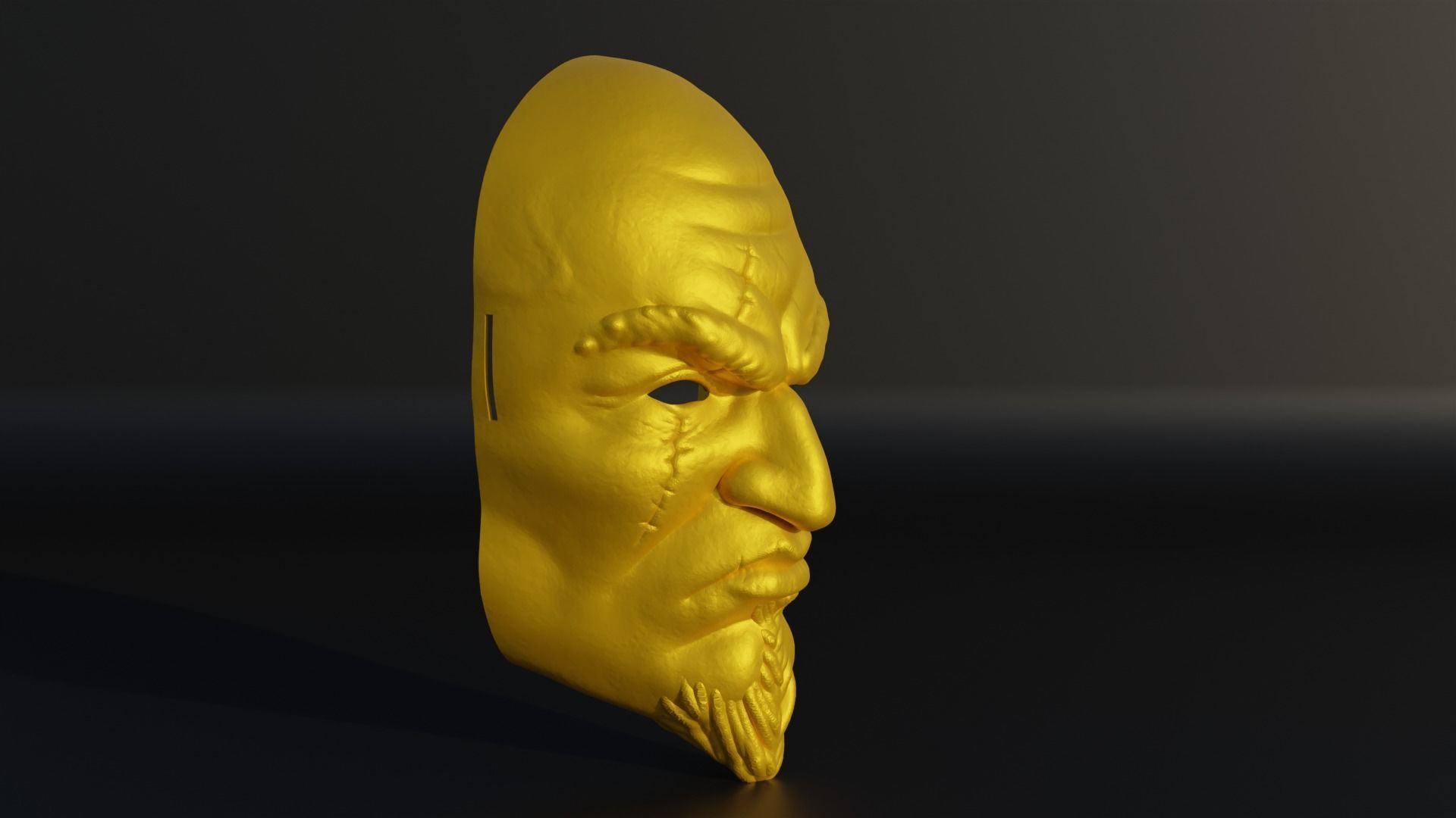 Kratos The God Of War Face Mask 3D model 3D printable CGTrader