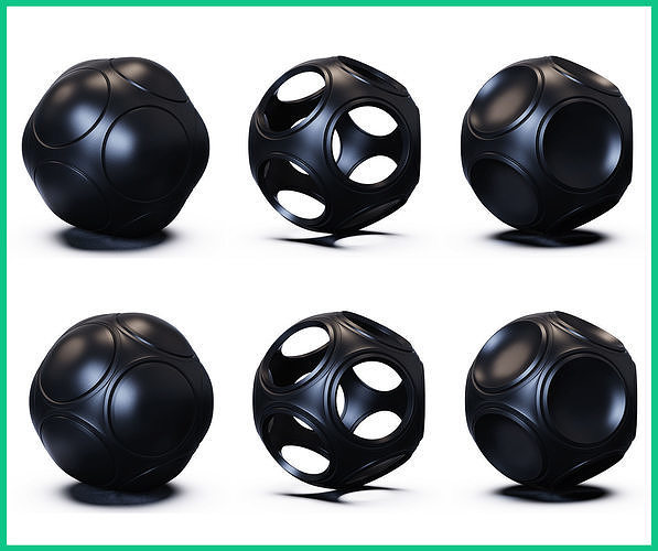 spheres 3D Model Collection sphere with holes 3D model 3D printable ...