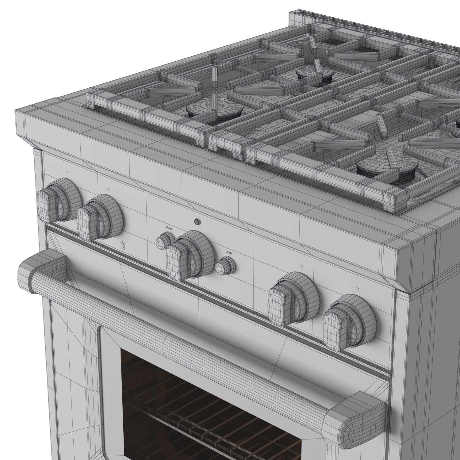 Wolf GR304LP Freestanding Gas 3D model CGTrader