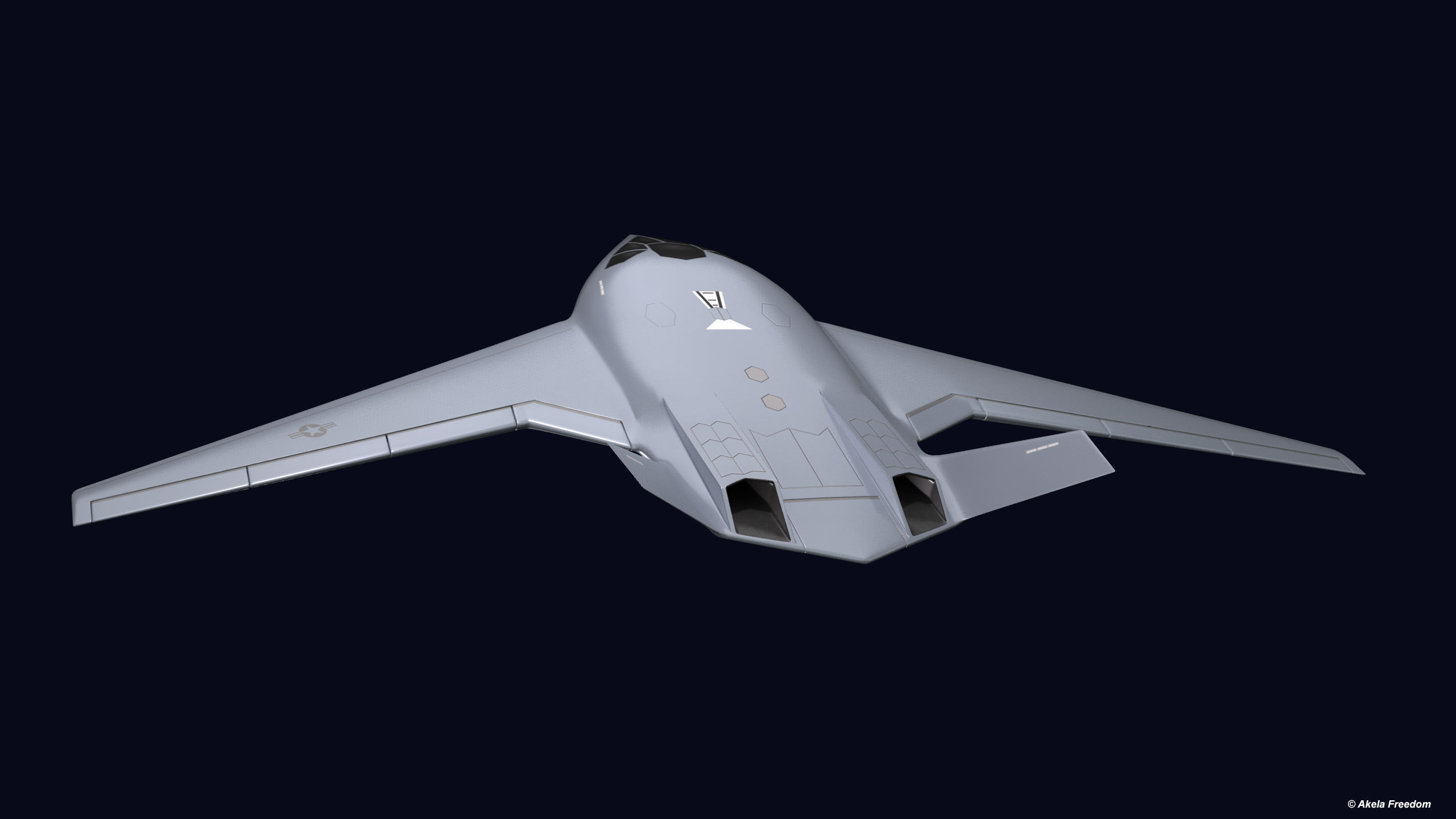 Blended Wing Body Concept 3D model animated | CGTrader