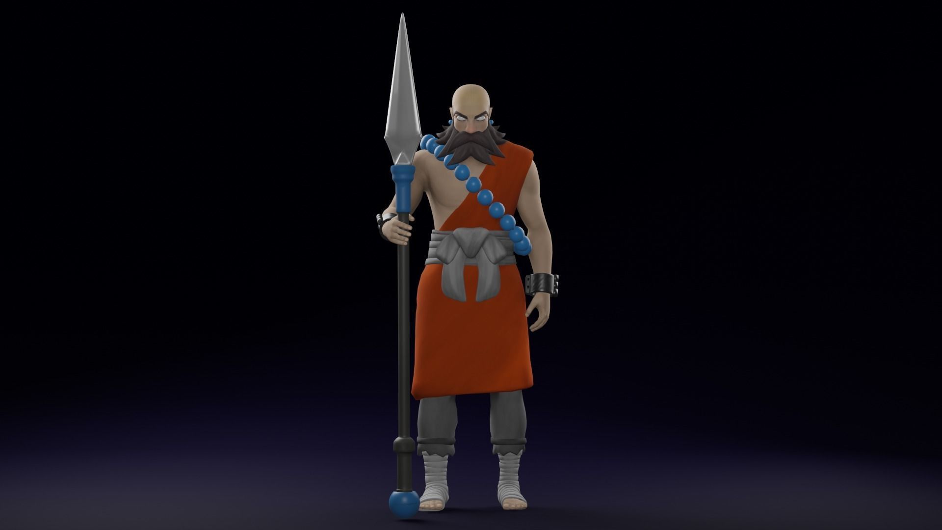 Wu Shang Brawlhalla Fanart free VR / AR / low-poly 3D model rigged ...
