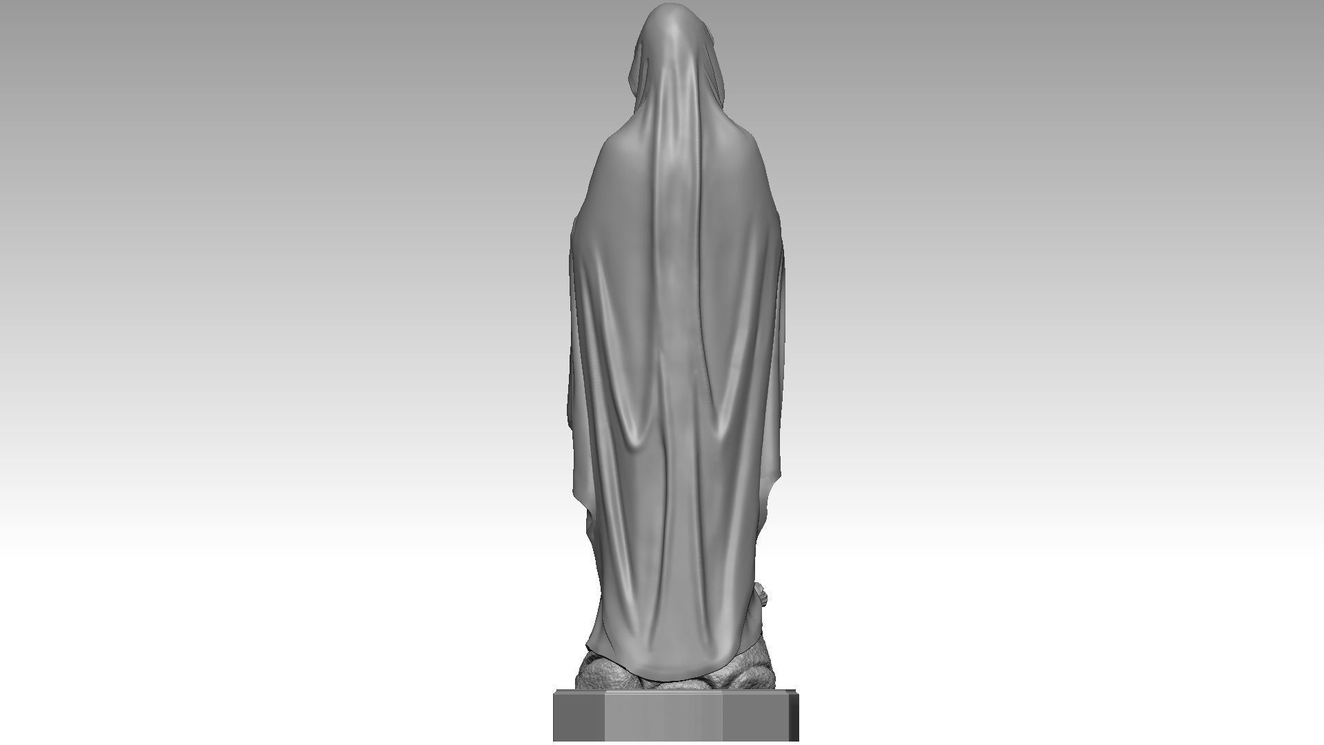 Virgin Mary Notre Dame de Lourdes 3D model 3D printable CGTrader
