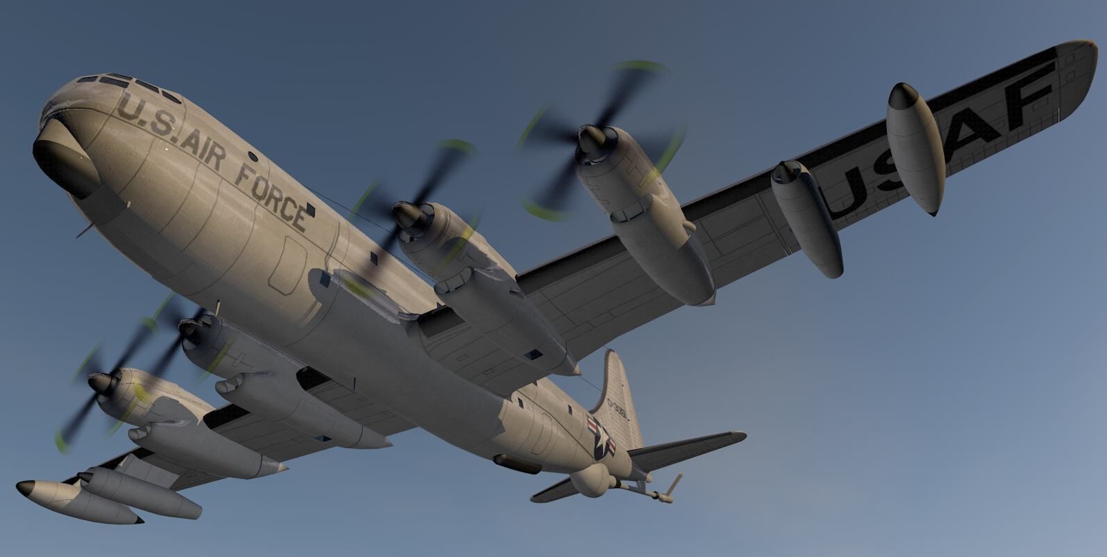 Boeing C-97 Stratofreighter - Boeing KC-97L Stratotanker 3D model ...