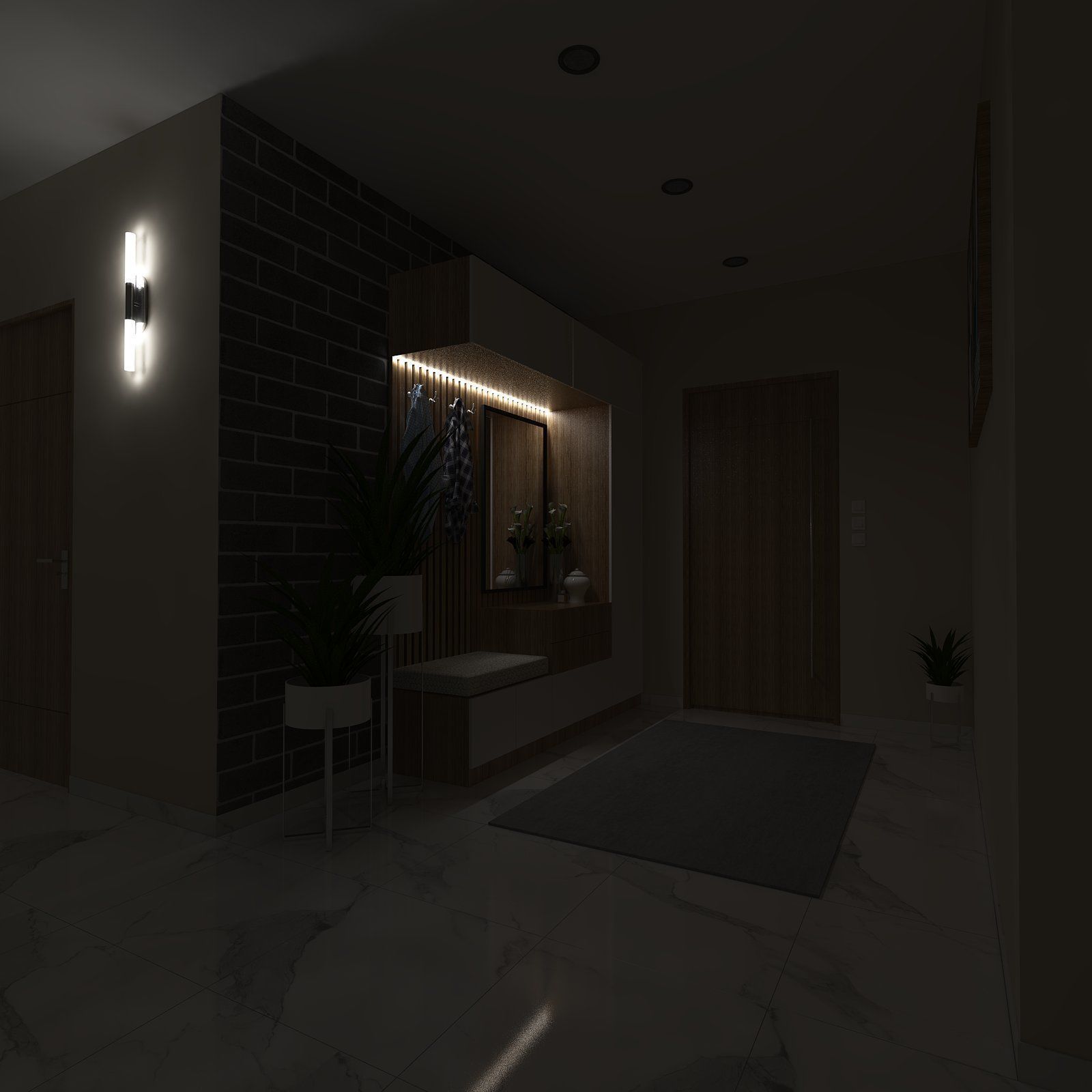 MODERN ENTRANCE HALL DESIGN 3D model CGTrader