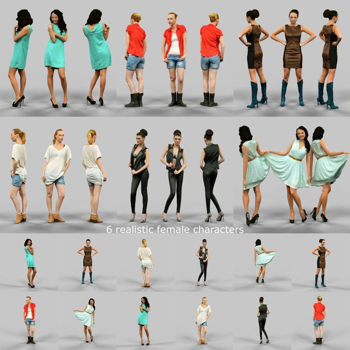 3D model 98 Realistic human models VR / AR / low-poly | CGTrader