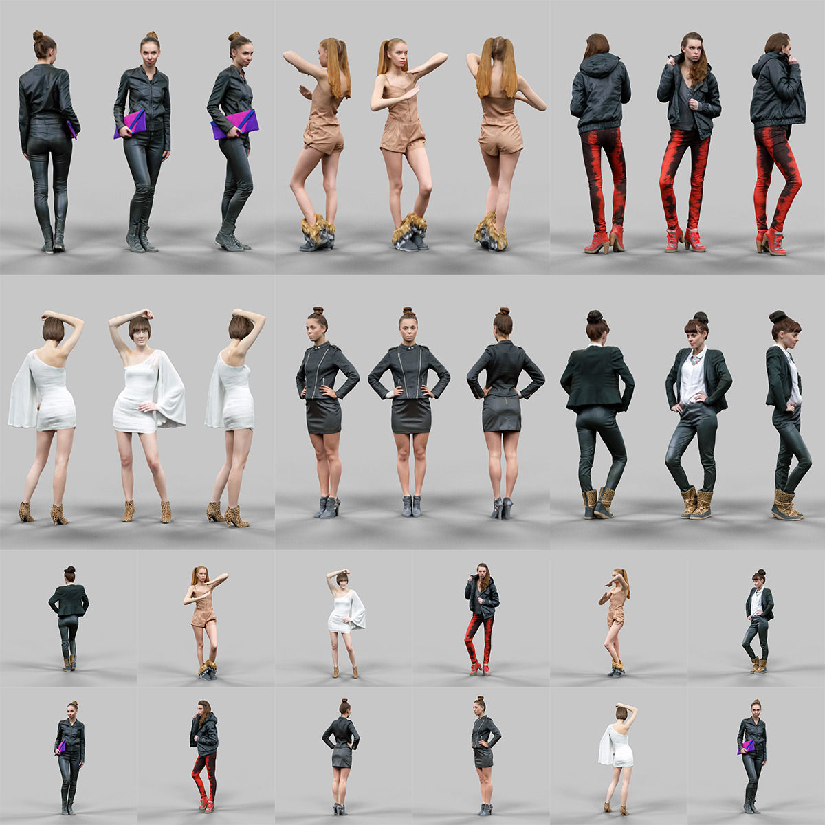 3D model 98 Realistic human models VR / AR / low-poly | CGTrader