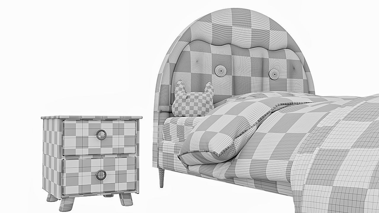Linsy cute bed 3D model CGTrader