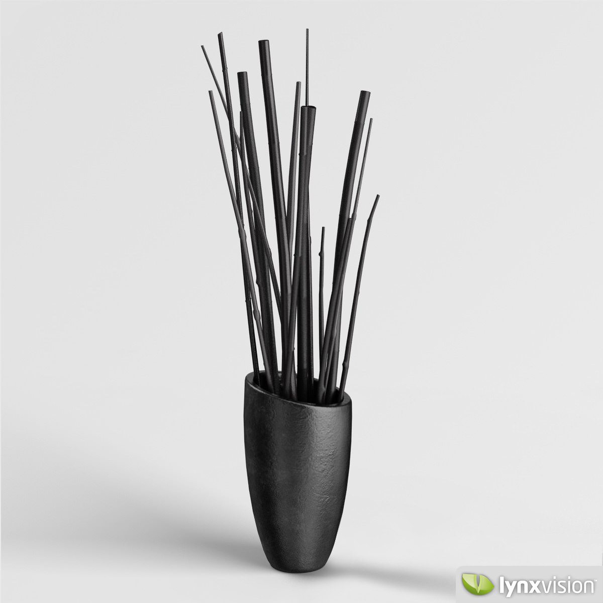 Vase with reeds 3D Model MAX OBJ FBX