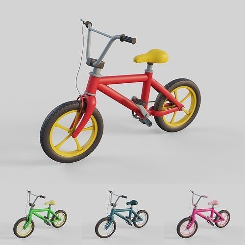 Cartoon Bike 3D model CGTrader