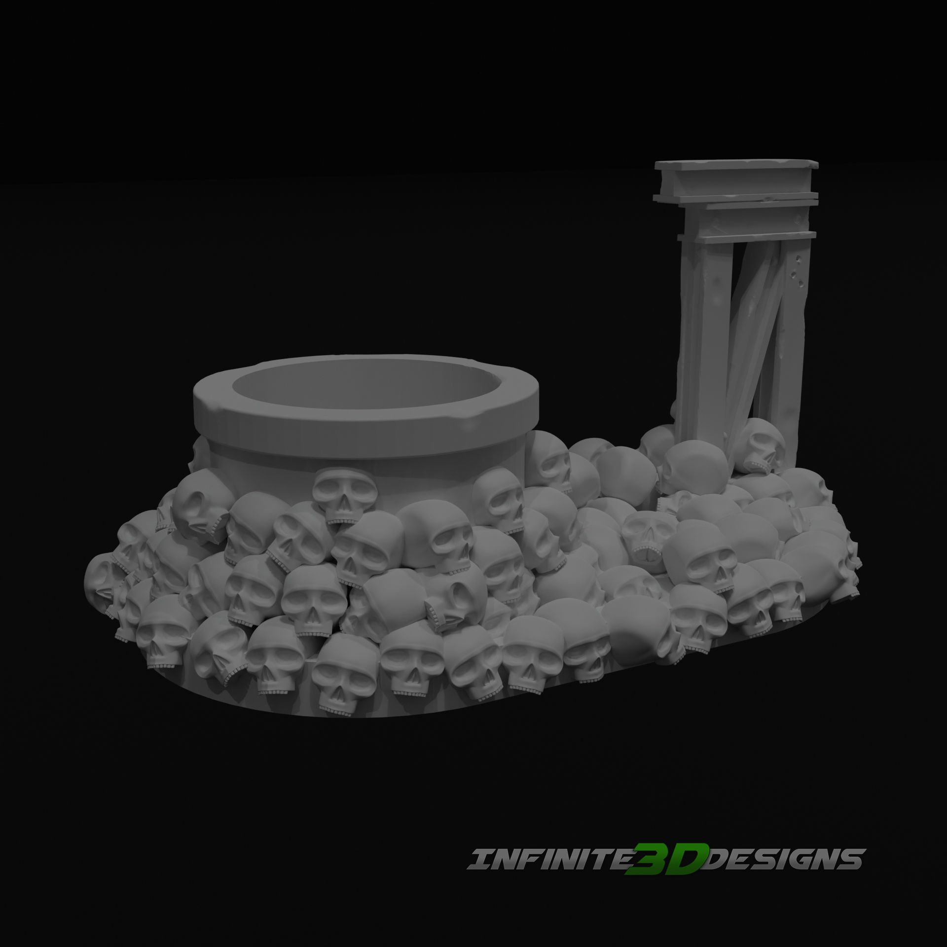 citadel paint pot holder with skulls 3d model warhammer 40k 3D model 3D