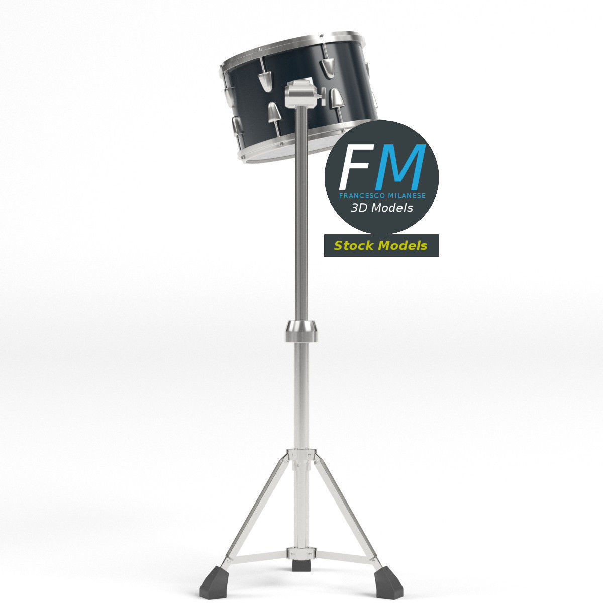 Rack tom drum mounted to a stand 3D model | CGTrader