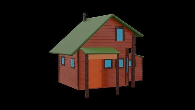 Untextured Abandoned old house free VR / AR / low-poly 3D model | CGTrader