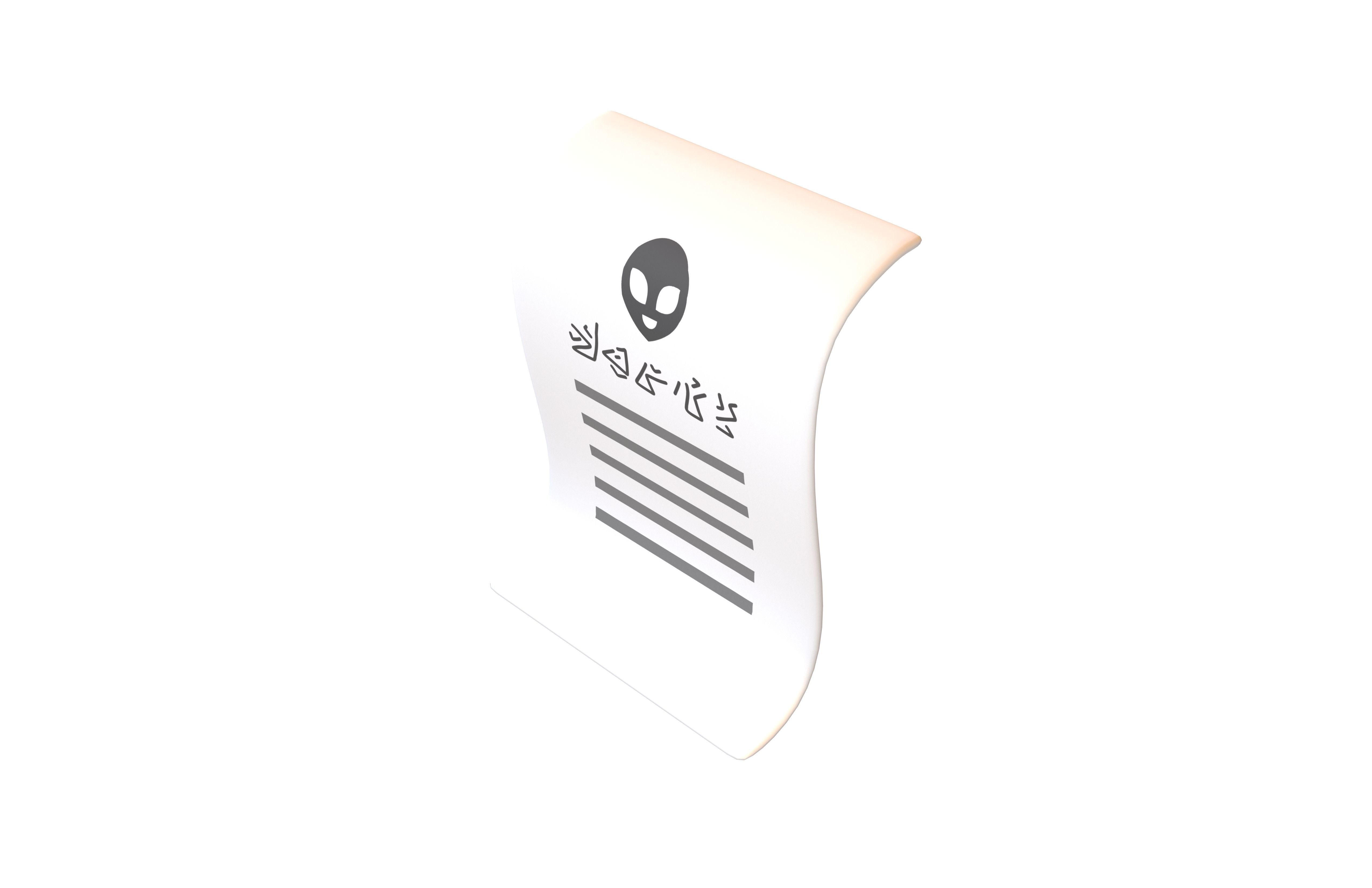 3D model Cartoon Alien Document v1 002 VR / AR / low-poly | CGTrader