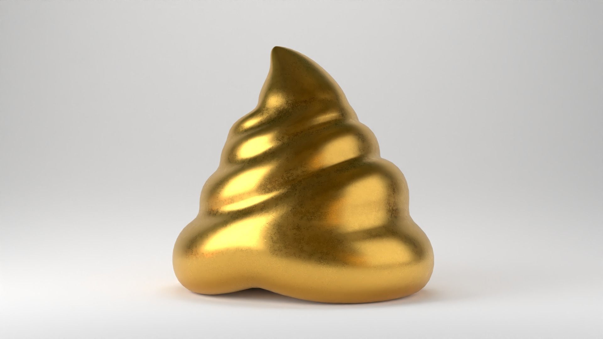Gold Poop PBR 3D model CGTrader