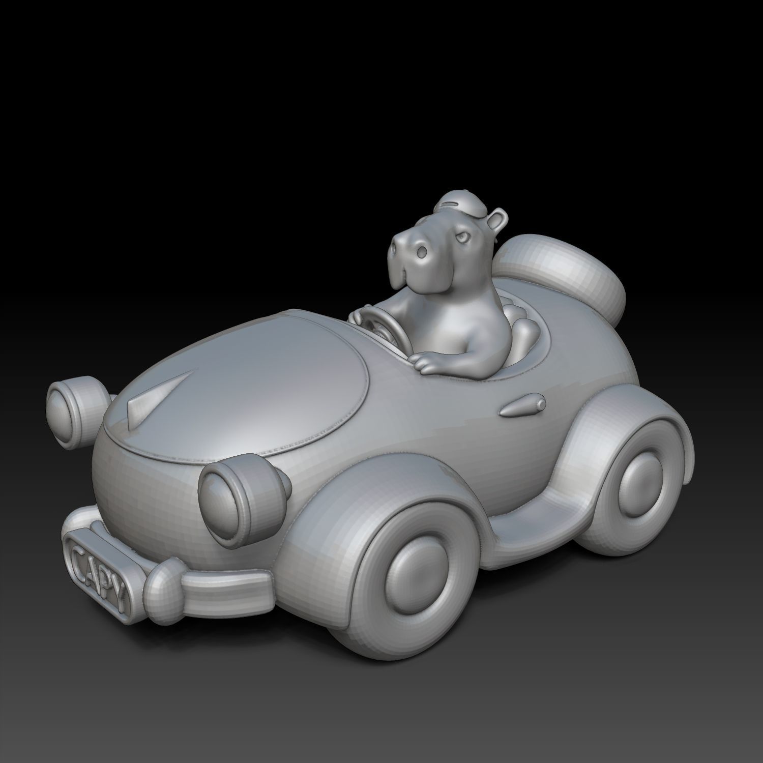 Capybara pulling up 3D model 3D printable | CGTrader