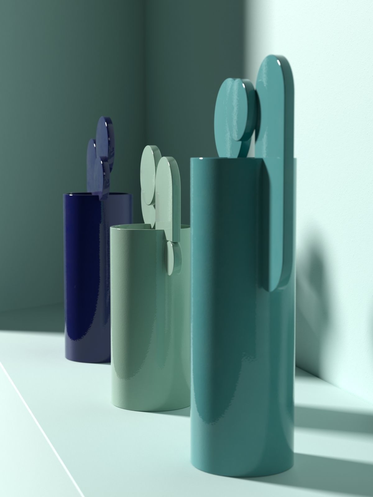 Bubble Vases Set 3D model | CGTrader