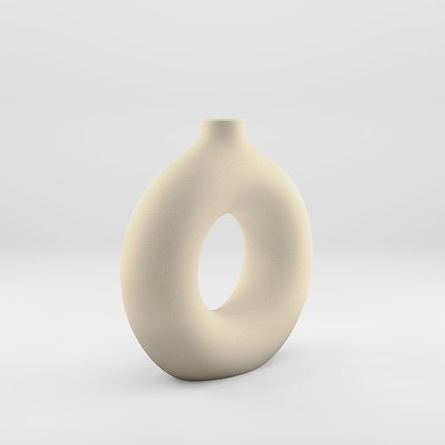 3D model 3D Model of a largeringshaped ceramic vase VR / AR / low