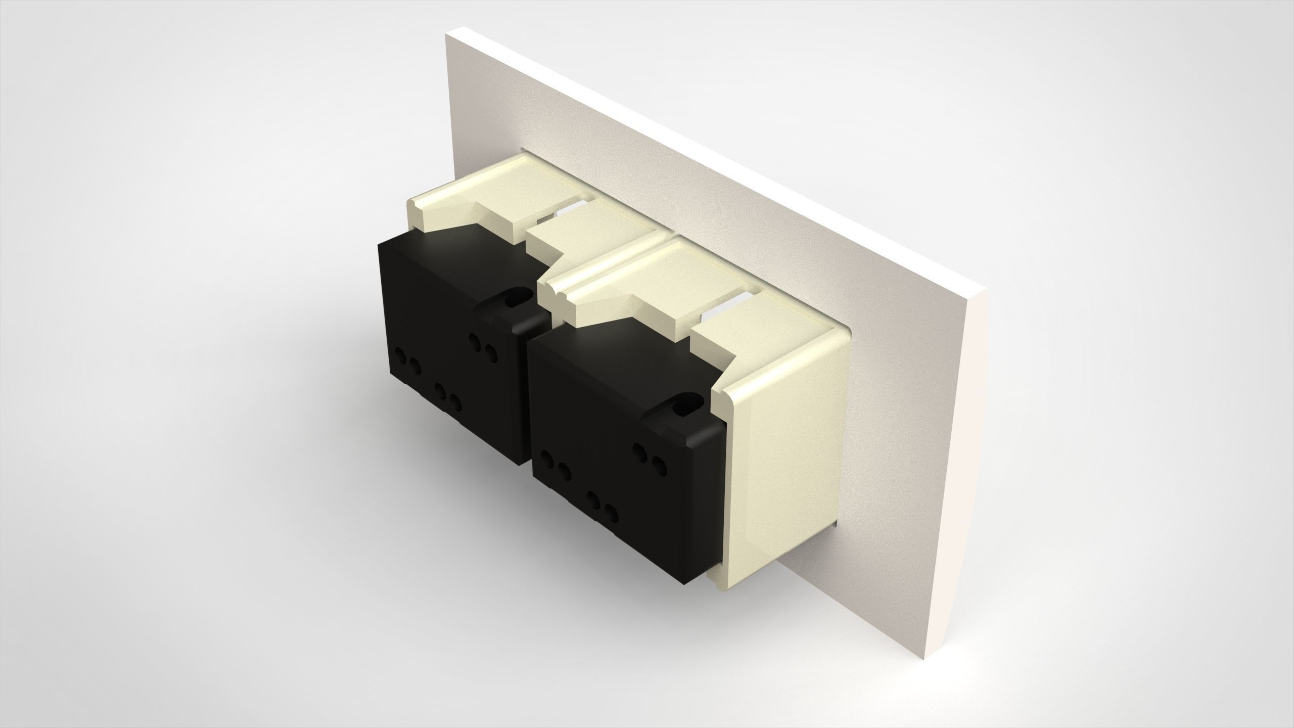 3D model Double socket VR / AR / low-poly | CGTrader