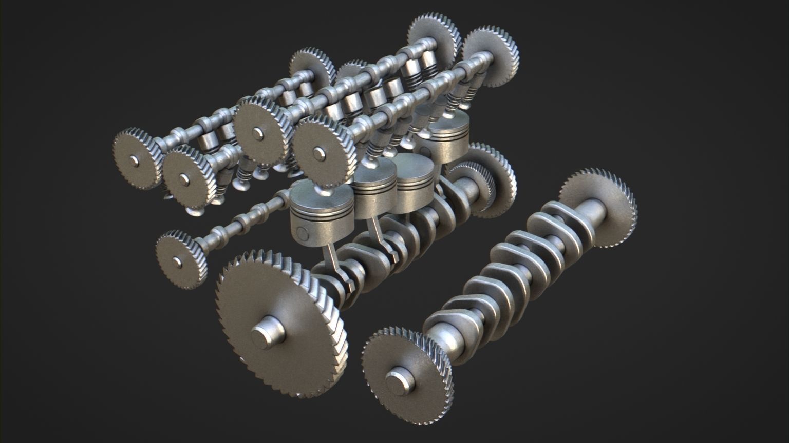 3D model Engine Parts VR / AR / lowpoly CGTrader