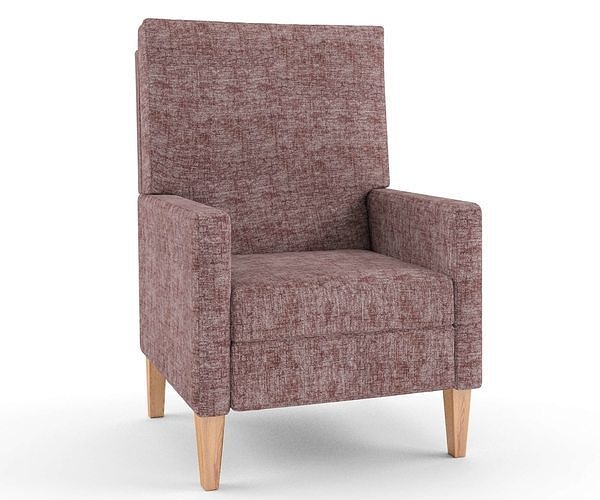 Elet High Wide Back Armchair 3D model