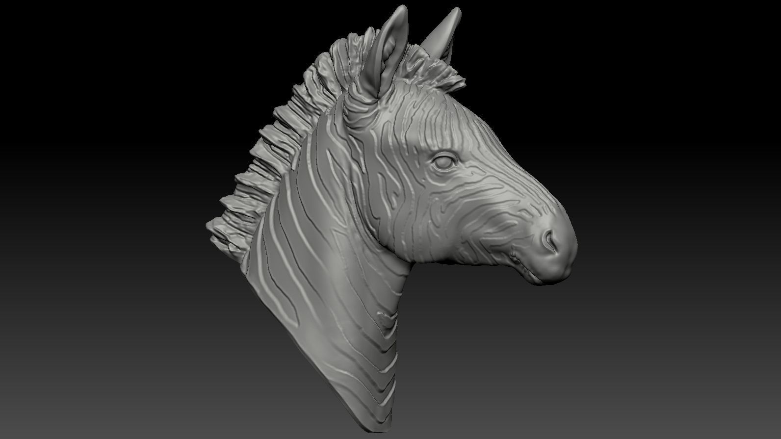 Zebra head 3D model 3D printable | CGTrader