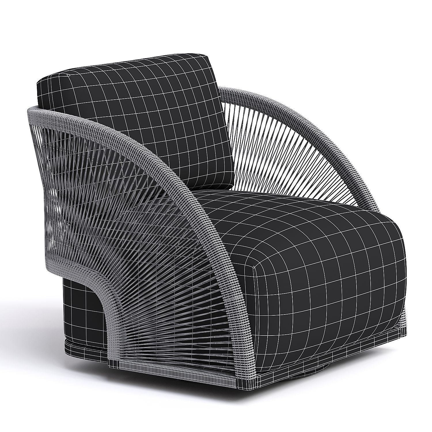 3D model Outdoor Chair Pavona Swivel Lounge Chair VR / AR / lowpoly